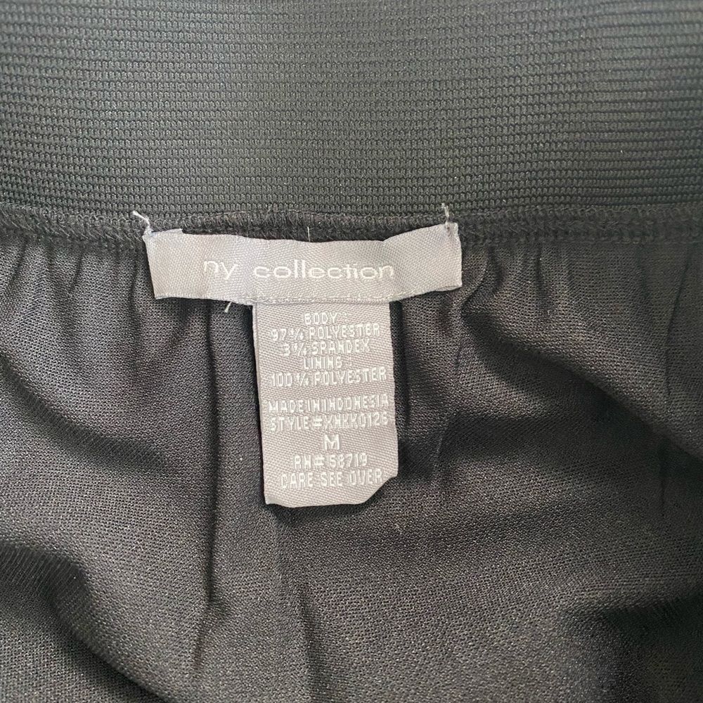 NY Collection Black Ruffled Pencil Skirt - Picture 2 of 6
